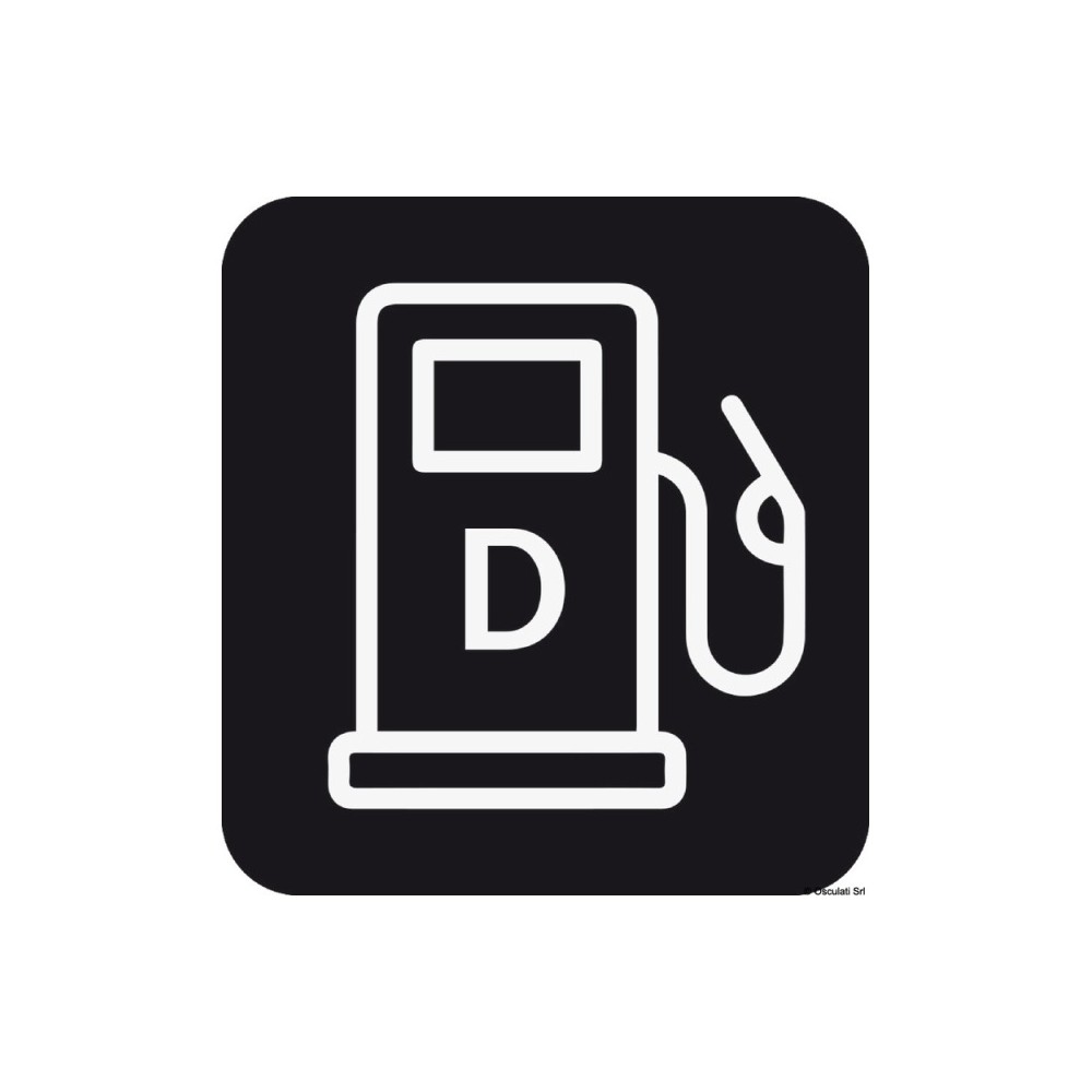 Autocollant remplissage diesel (planche de 10 logos) 25x27