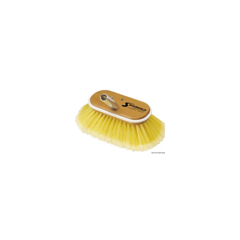 Brosse 6" fibre souples jaunes