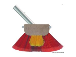 Brosse 10" souple+moyenne rouge fibres