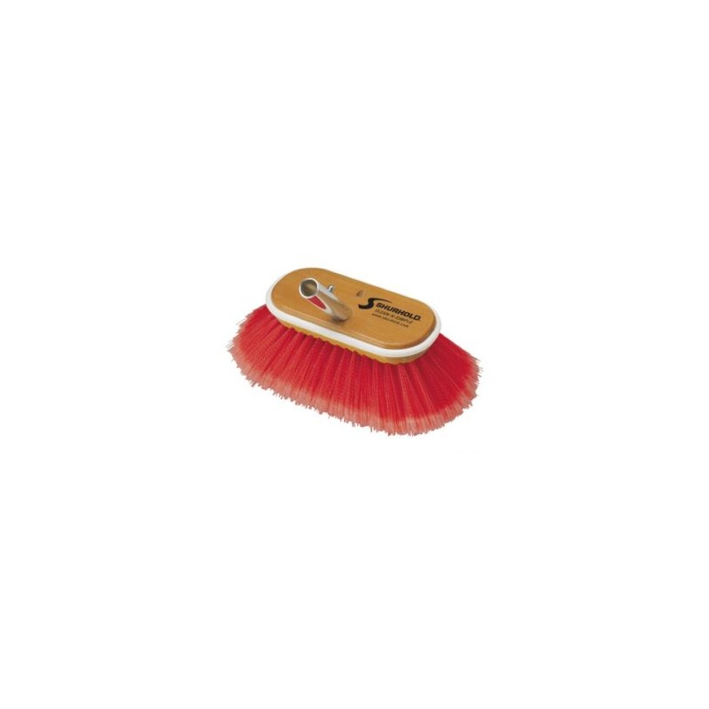 Brosse 6" fibres souples + moyennes rouges