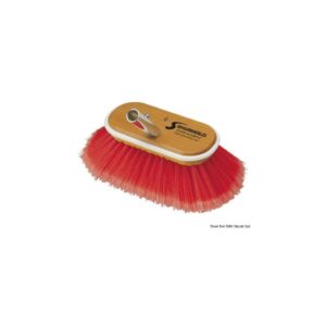 Brosse 6" fibres souples + moyennes rouges
