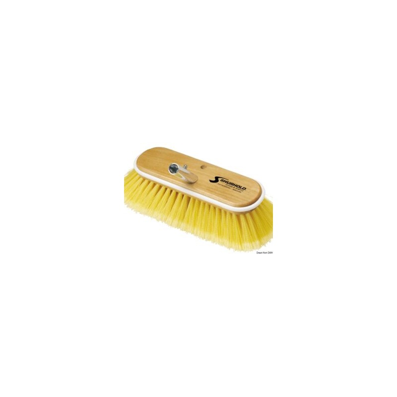 Brosse 10" fibres souples jaunes