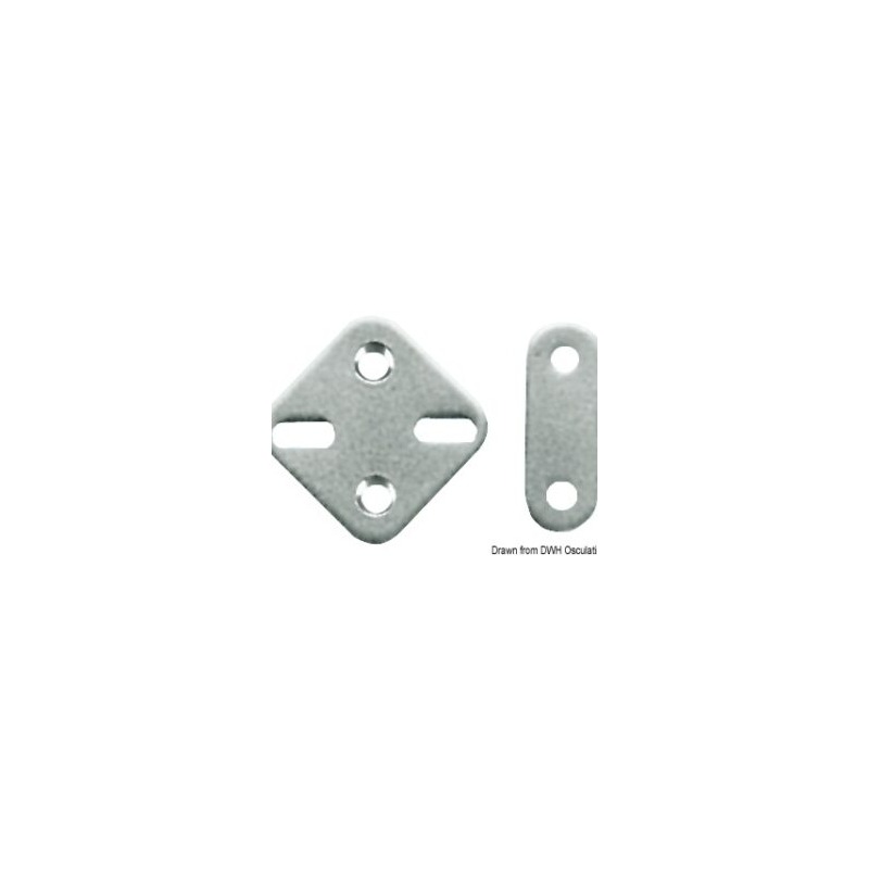 Plaque inox 44x44 mm