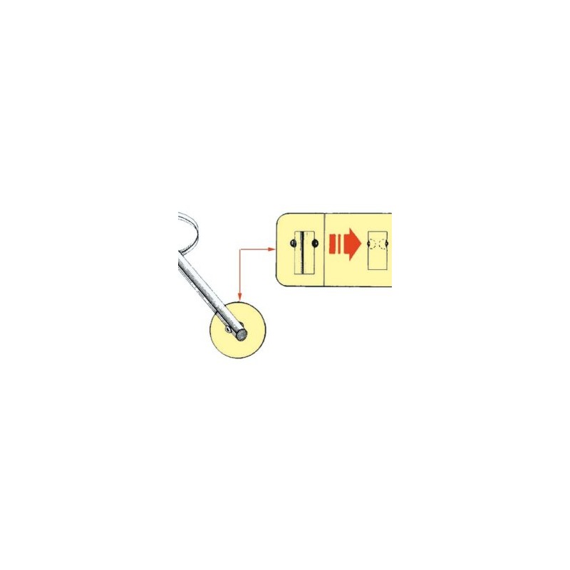 Goupille à blocage inox 6x25 mm