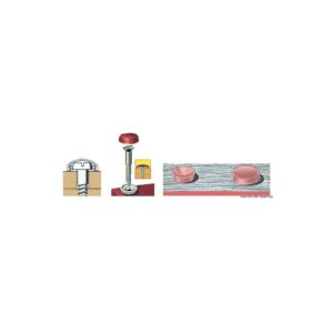 Rondelle cuvette cache clipser noir 4,8/6,0 mm marine inox