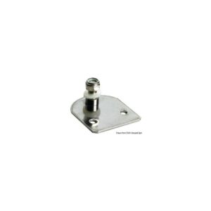 Plaque acier avec pivot fileté 8 mm