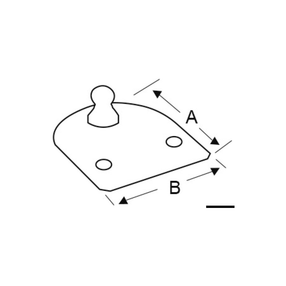 Plaque plate sphère Ø 10 mm – Image 2