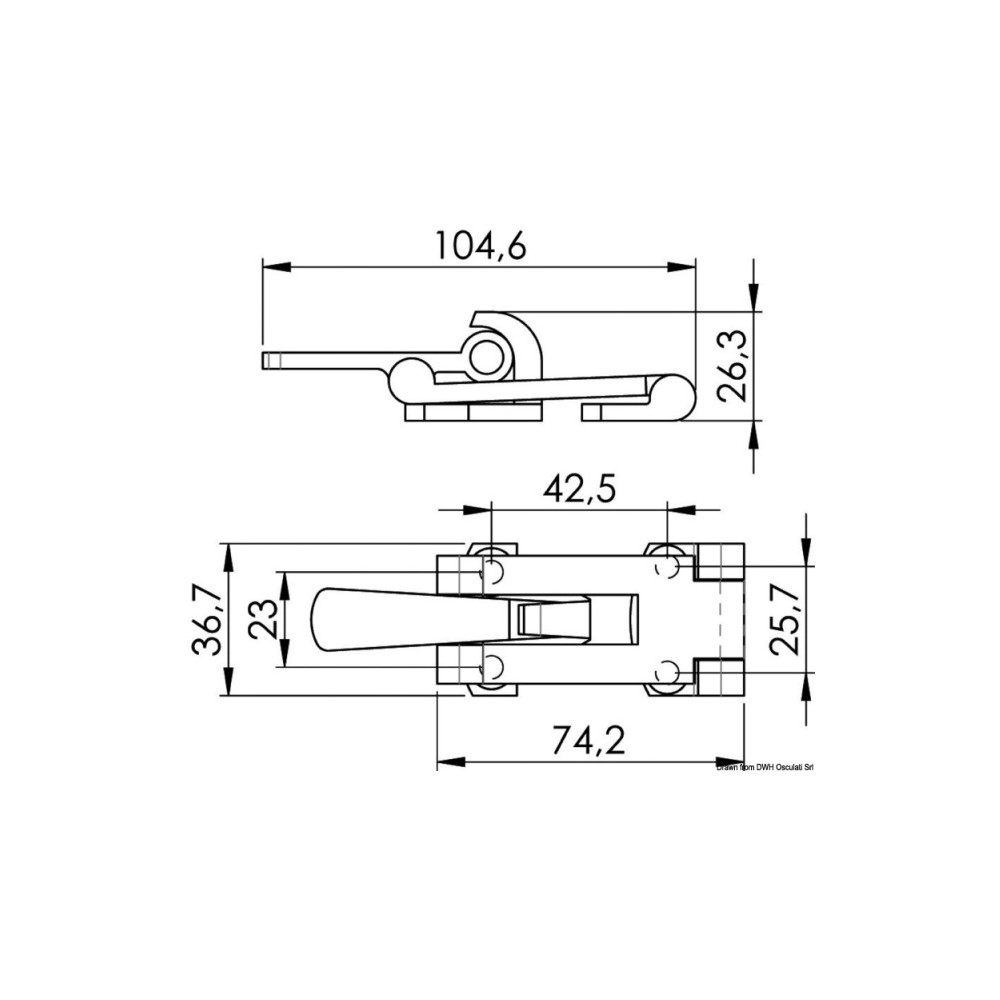 Grenouillère AISI 316 104,6 x 36,7 mm – Image 2