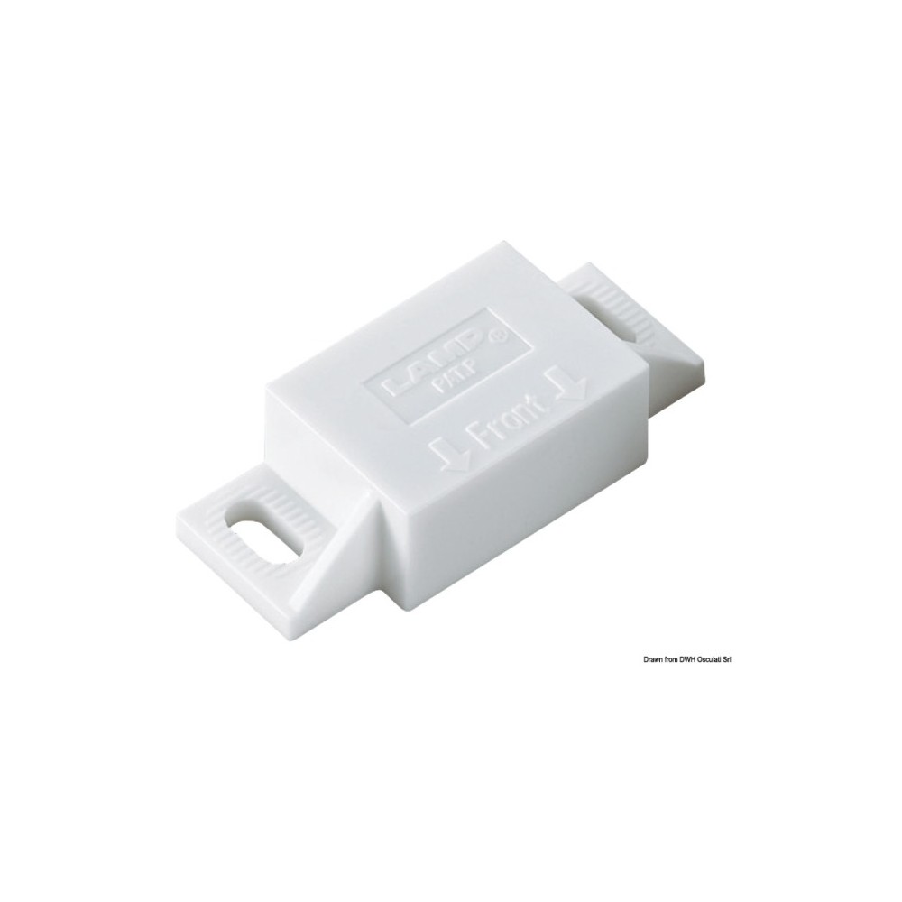 Fermeture magnétique angulaire blanc