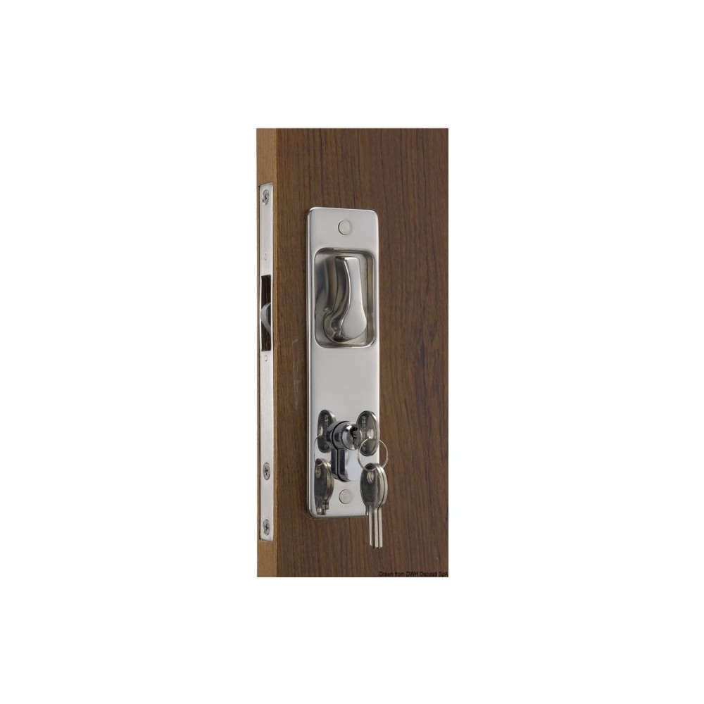 Serrure type Yale externe 16/38 mm fixation au ras