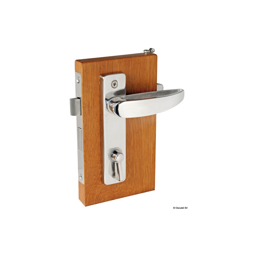 Serrure pour WC et cabines droite interne, gauche externe