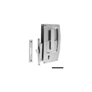 Serrure laiton chromé p. portes coulissantes