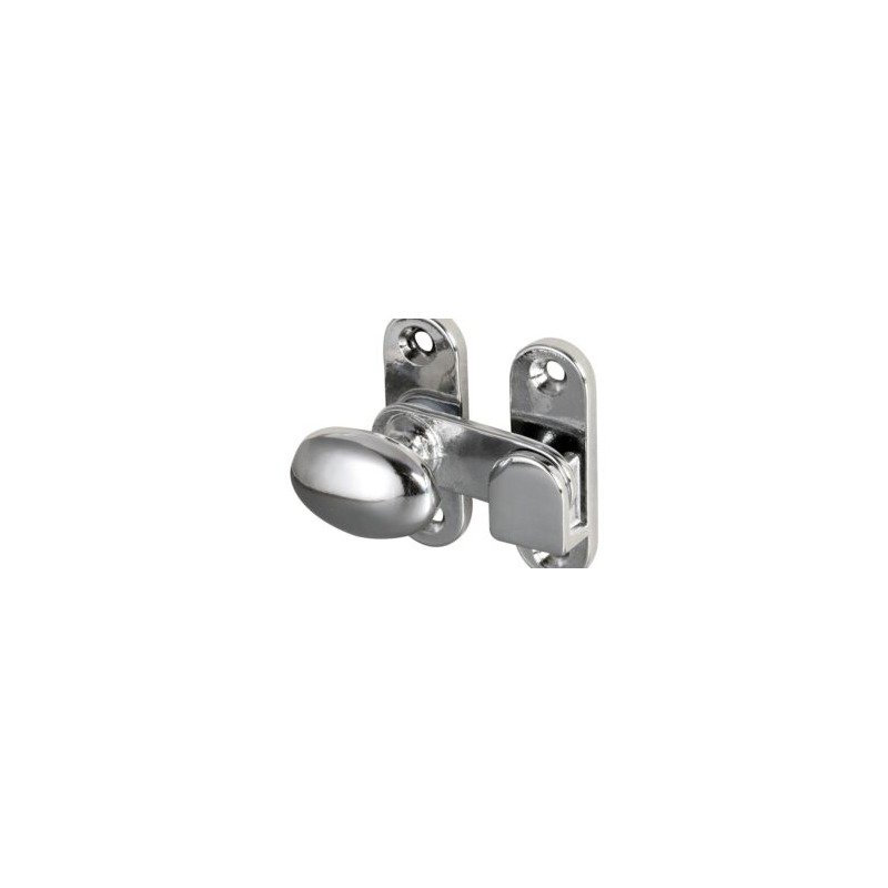 Bloque-porte laiton chromé 52x33 mm
