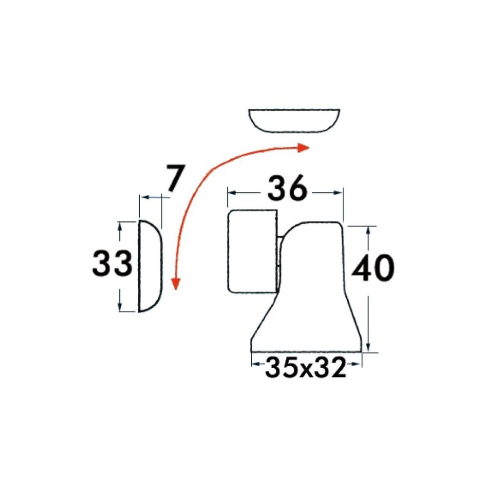 Bloque-porte magnétique laiton chromé – Image 2