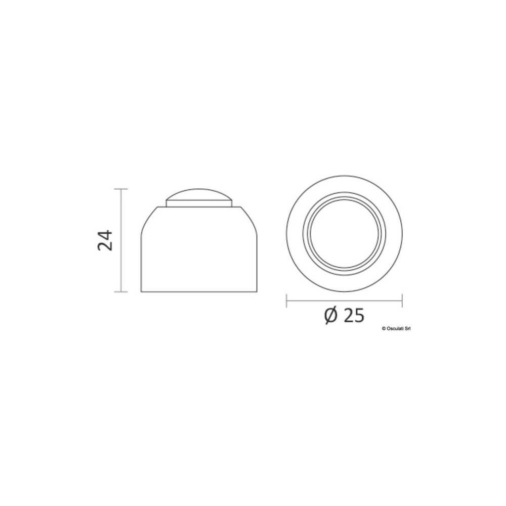 Butoir de porte Ø 25 mm en laiton chromé – Image 2