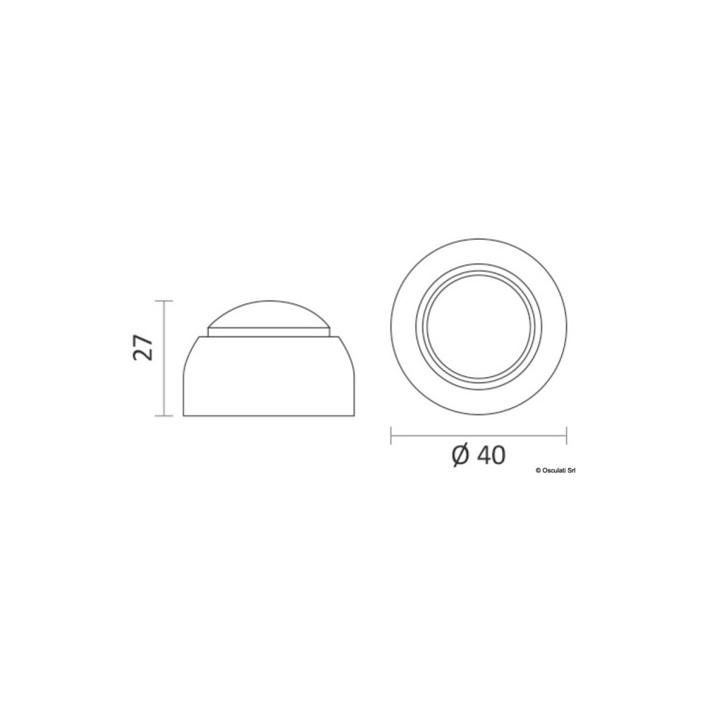 Butoir de porte Ø 40 mm en laiton chromé – Image 2