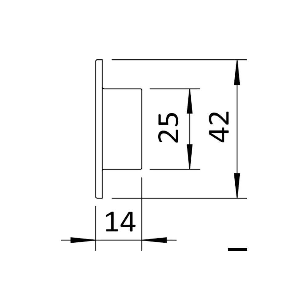 Gâche encastrée pour arrêt de porte 38.155.34/35 – Image 2