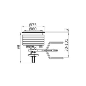 Kit N. 5 lève-plancher Eclipse MK2 75 mm