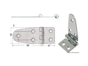 Charnière 95x39 mm