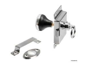 Serrure WC laiton chromé 95x57 mm