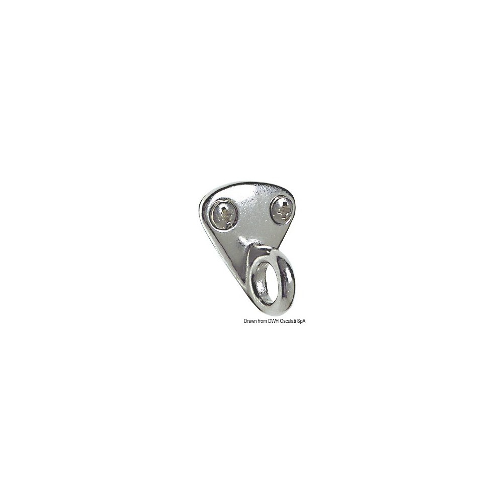 Plaquette avec anneau AISI316 27x30 mm