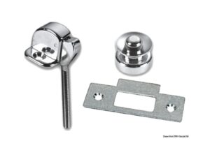 Déclic bouton laiton chromé 38×20 mm