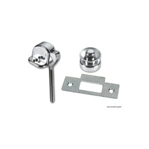 Déclic bouton laiton chromé 38×20 mm