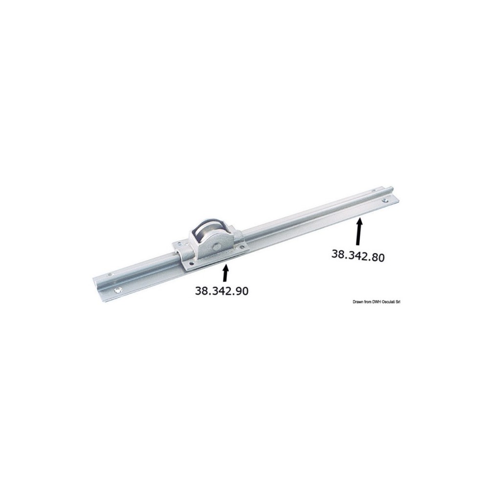 Chariot laiton nickelé 64x37 mm
