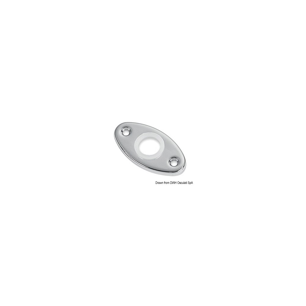 Rosace p. serrure Ø 28x53 mm trou oval