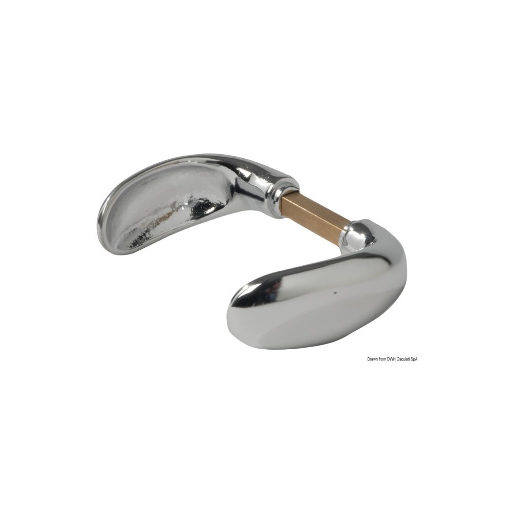 Poignée Classic Spoon laiton chromé 82 mm