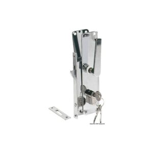 Serrure p.portes coulissantes laiton chromé Yale