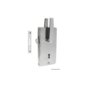 Serrure portes coulissantes laiton chromé avec clé