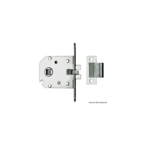 Serrure à encastrer simple laiton chromé 68x60x9mm