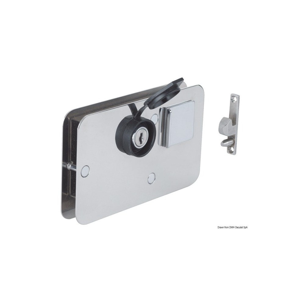 Serrure en laiton chromé 134 x 80 mm