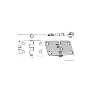 Charnière renversé 70x38.1