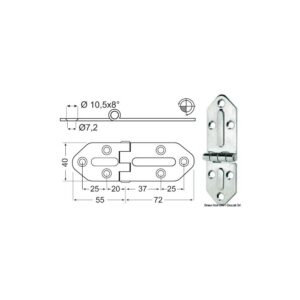Charnières épaisseur 2,5 mm