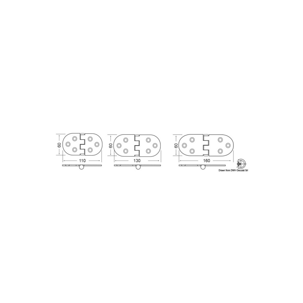 Charnière renversé heavy duty 130x60 mm – Image 2