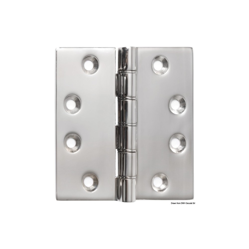 Charnière inox 102 x 102 x 4 mm