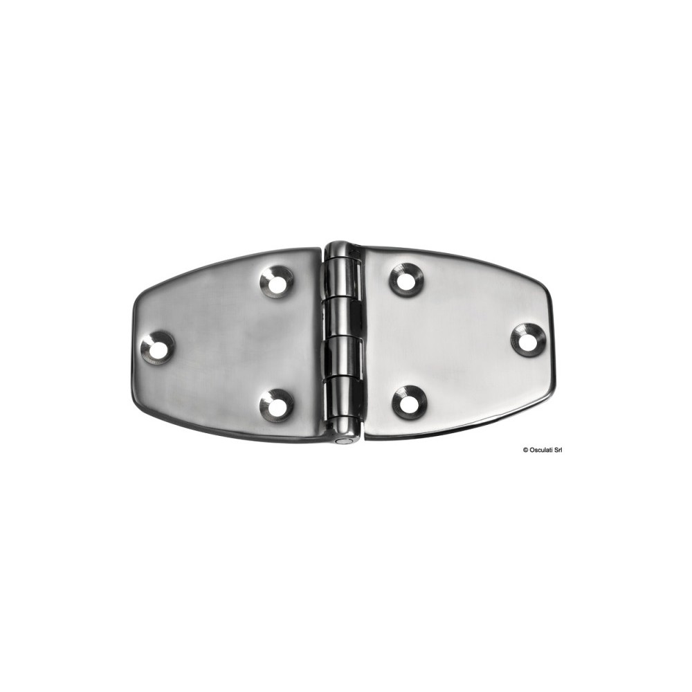 Charnière AISI316 trapézoïdale 153x75x3,6mm
