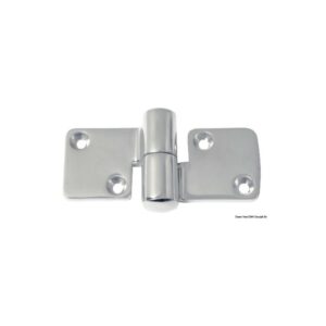 Charnière AISI316 poli miroir 100x50 mm droite Inox AISI 316