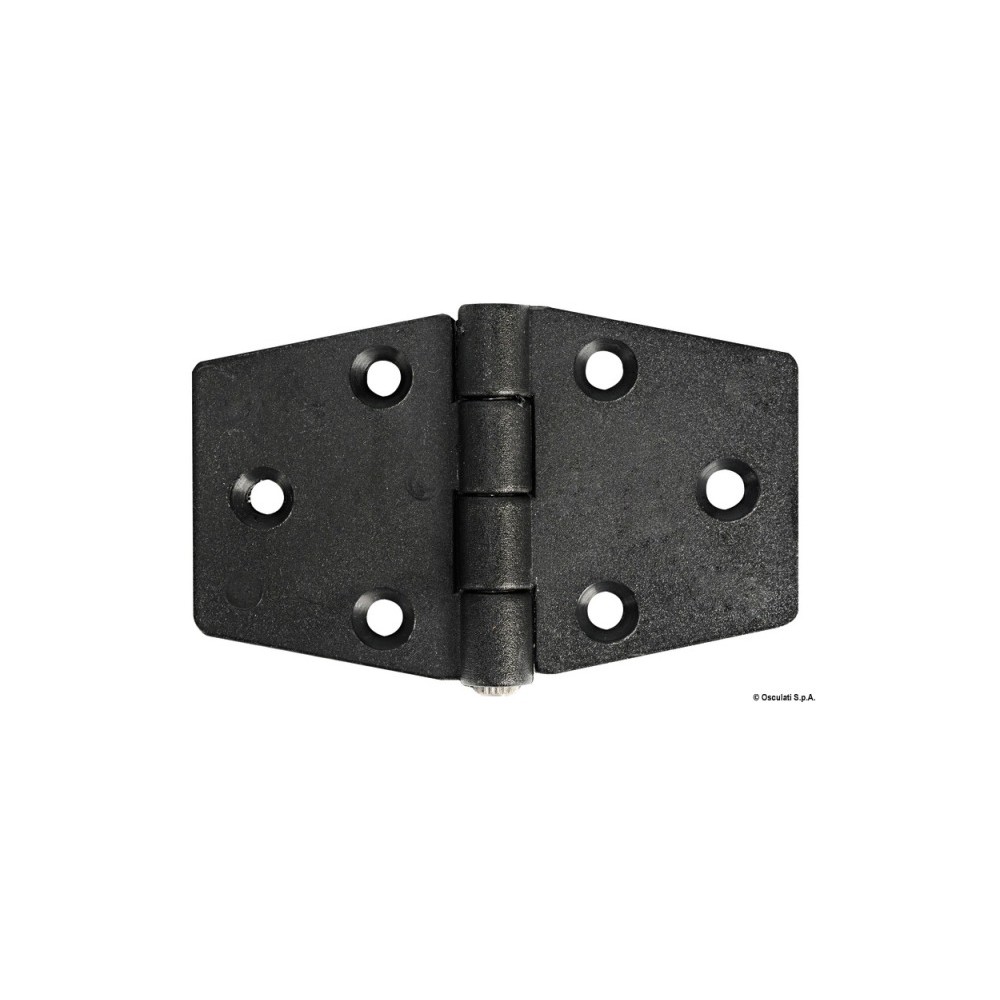 Charnière nylon reinforcé noir 98x65 mm