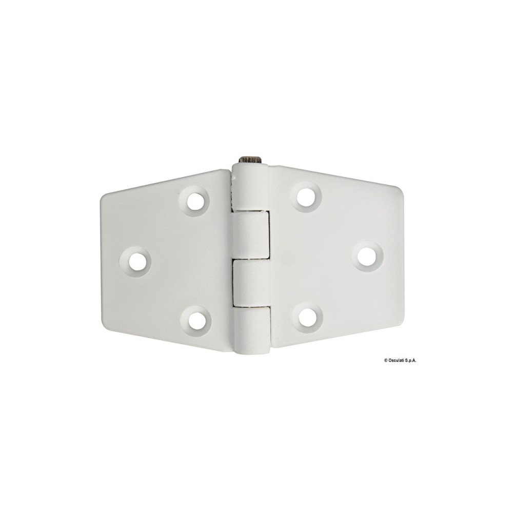 Charnière nylon reinforcé blanc 98x65 mm