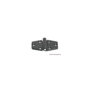Charnière nylon reinforcé noir 65x40 mm
