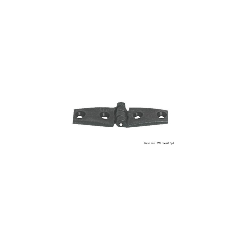 Charnière nylon reinforcé noir 82x26 mm