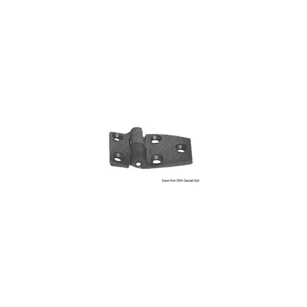 Charnière nylon reinforcé noir 54x38 mm
