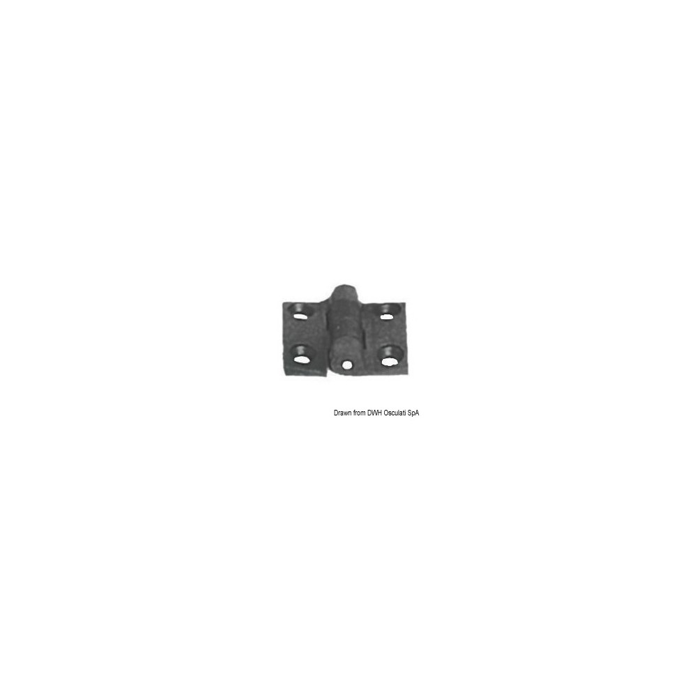 Charnière nylon reinforcé noir 38x38 mm