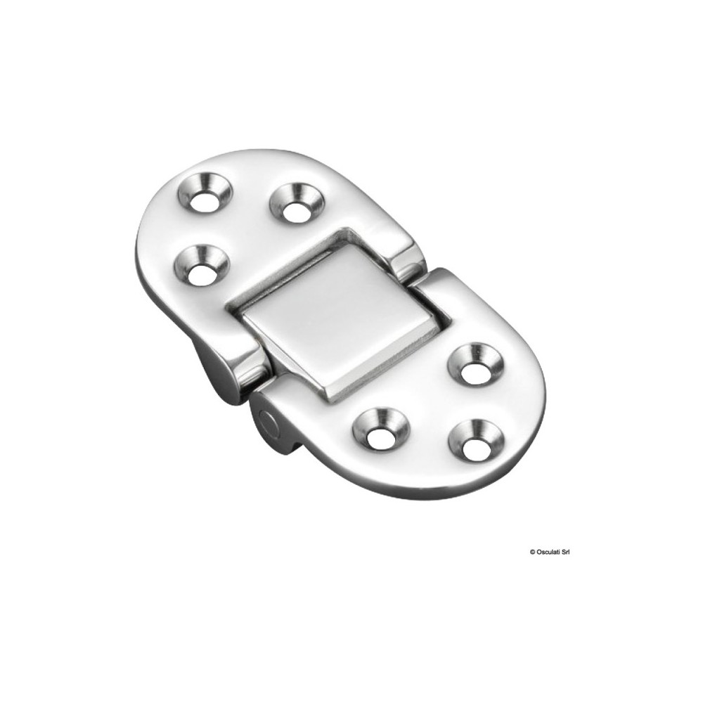 Charnière inox avec trous 76x38 mm