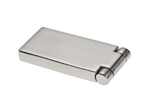 Charnière à encastrer AISI316 poli miroir Inox AISI 316 75×35 mm