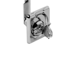 Fermeture tournante inox avec serrure 50x55 mm