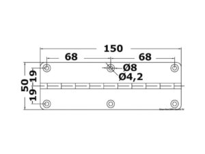 Charnière 50 x 150 mm
